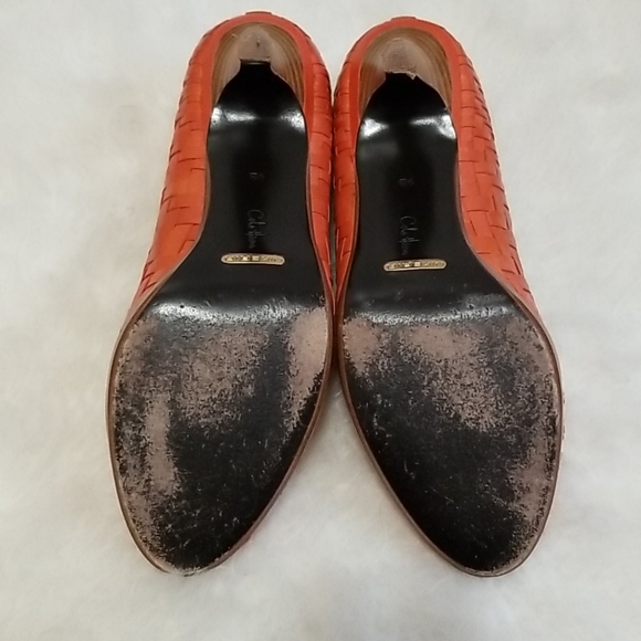 Cole Haan NikeAir woven leather peeptoe heel 9B - Picture 4 of 16